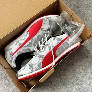 PUMA Evospeed Star 9 Track And Field  Mens White/Red Sneakers Athletic Shoes